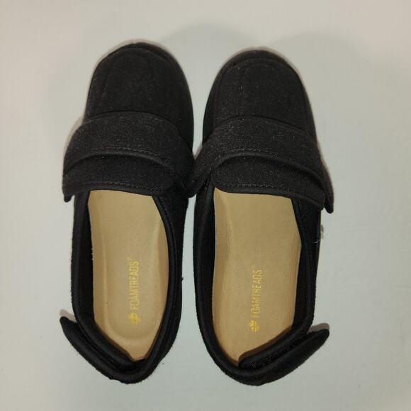 FOAMTREADS Physician L2 Comfort Slipper Womens 9M Black Wool Adjustable Diabetic - Picture 5 of 12